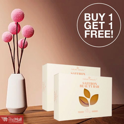Nature Beauty Saffron Beauty Bar 100g (Buy 1 Get 1 Free)