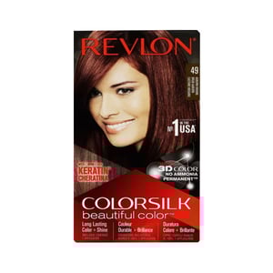 Revlon ColorSilk Beautiful 3D Hair Color - 49 Auburn Brown  •