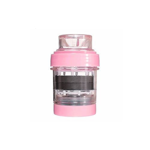 Magnetized Medical Stone Dual Filtration Water Strainer For Faucets - Pink