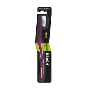 Reach Essential Care Control Medium Tooth Brush - Violet