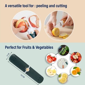 Multi-Purpose Fruit Peeler & Cutting Knife - Brown