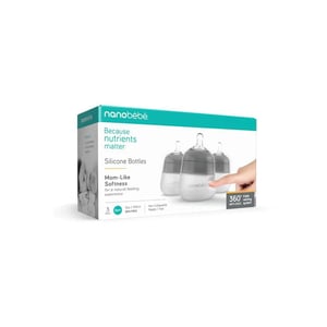 Nanobebe The Flexy Silicone Baby Bottles 150ml - 3pc (5370)