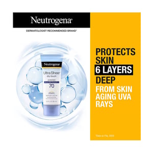 Neutrogena Ultra Sheer Dry-Touch Sunscreen 88ml - Broad Spectrum SPF70 •