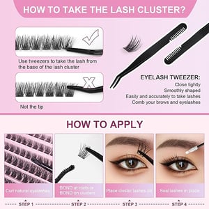 DIY Lash Extension Kit Cluster Lashes 314pcs