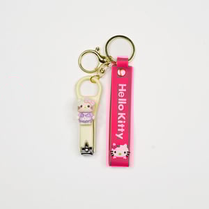 Hello Kitty Key Ring With Nail Clipper - Cream