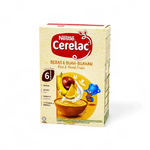 Nestle Cerelac Rice & Mixed Fruits (From 6months) 250g •