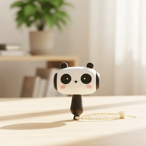 Shaking Hammer With Funny Sound Keychain - Panda