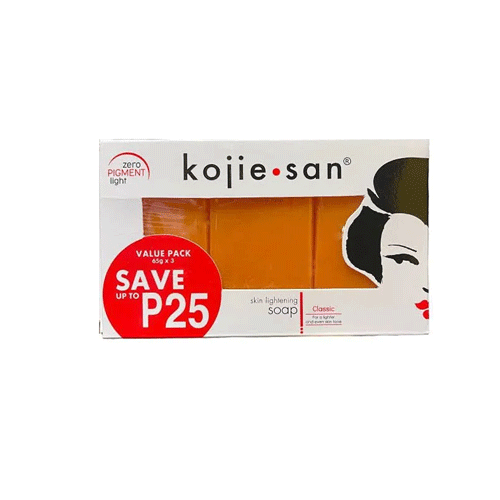 Kojie San Skin Lightening Kojic Acid Soap 65g -3pcs  •