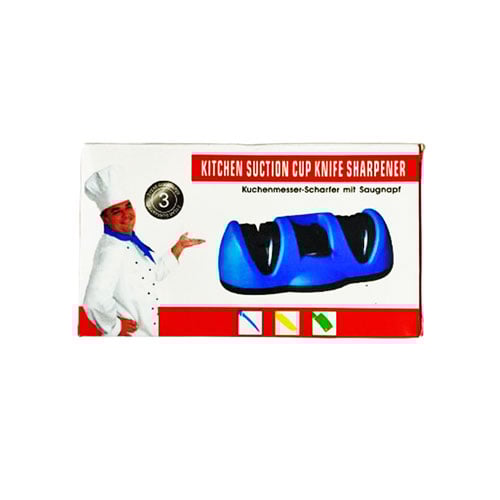 Kitchen Suction Cup Knife Sharpener - Blue •