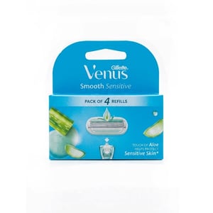 Gillette Venus Smooth Sensitive Women's Razor Blade Refills 4 Blades  •