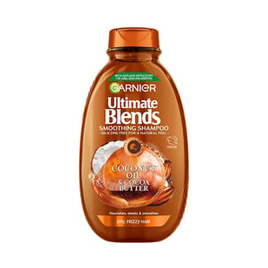Garnier Ultimate Blends Coconut Oil & Cocoa Butter Smoothing Shampoo For Dry, Frizzy Hair 400ml •