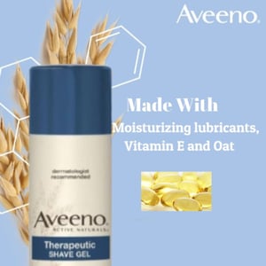 Aveeno Active Naturals Therapeutic Shave Gel 198g •
