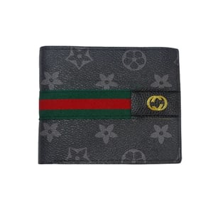 Floral Printed Wallet For Unisex - Black