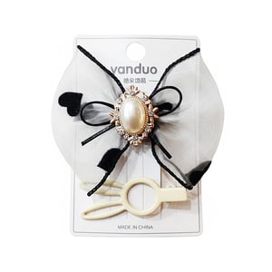 Yanduo Hair Clip 2pcs Set - White