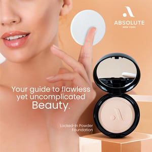 Absolute Locked-In Silky Matte Finish Medium Coverage Smoothing Powder Foundation - MFLN05 Warm Honey
