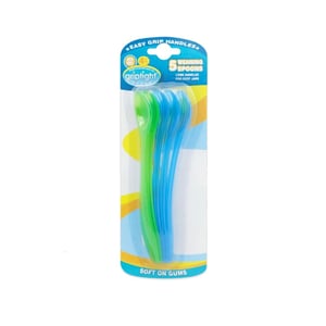 Griptight 5 Weaning Spoons - Green 4m+
