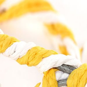 Foldable 28 Ring Scarf Hanger - Yellow White