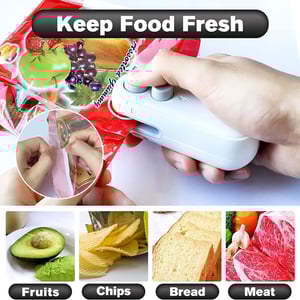 2 In 1 Portable Sealing With Cutter Machine - Blue