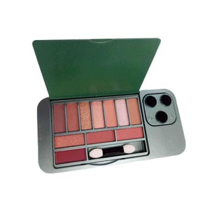 Biggerbowie Iphone 14 Pro Max Shaped 11 Color Eyeshadow Palette with Mirror - Midnight Green