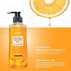 Lavino Hydrating And Glowing Shower Gel Vitamin C With Orange Extract 330ml