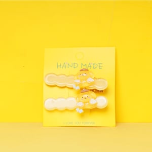 Pea Shape Baby Hair Clip - Yellow Cinnamoroll