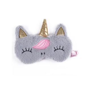Girls Sleeping Cute Cartoon Eye Mask - Gray Golden Cat