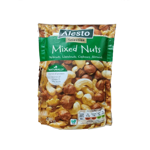 Alesto Mixed Nuts ( Walnuts,Hazelnuts,Cashews,Almonds ) 200g  •