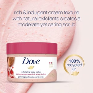 Dove Shea Butter And Pomegranate Seeds Exfoliating Body Polish 298g •