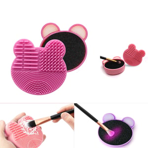 Silicone Makeup Brush Cleaner Pad - Hot Pink