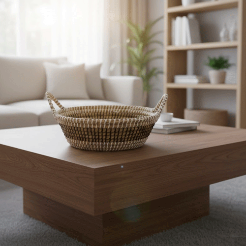 Kans Grass Basket - Black & White