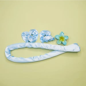 Heatless Hair Curler Accessories Set - Sky Blue