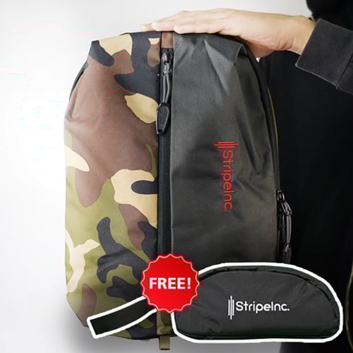 Stripelnc Mini Travel Backpack - Desert Camouflage