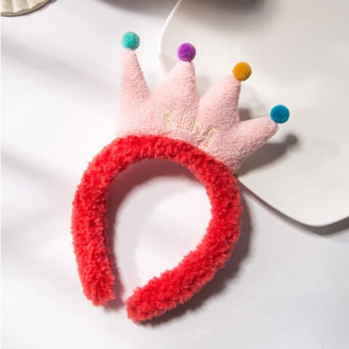 Korean Style Crown Headband - Red