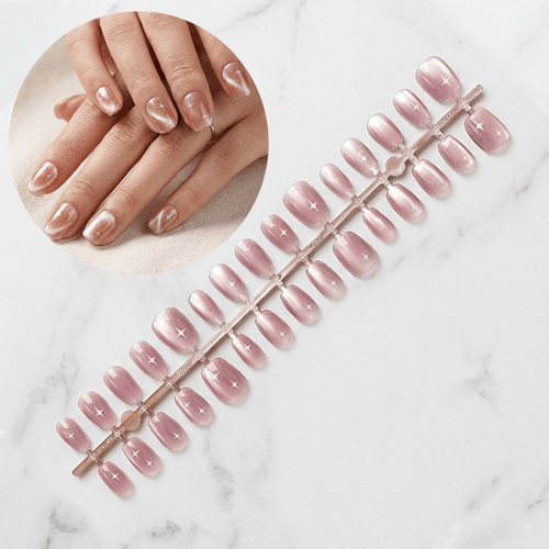 Premium False Nails 30pcs - Sparkle Pinky