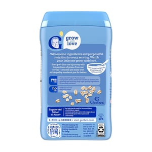 Gerber Grain & Grow Oatmeal Cereal 454gm •