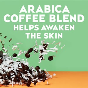 OGX Smooth + Coconut Coffee Scrub And Wash 577ml •