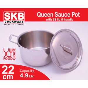 SKB Queen Sauce Pot with SS Lid & Handle - 22cm