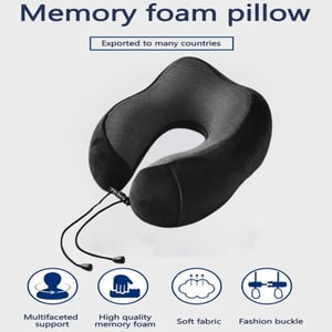 Adjustable Ultra Soft & Comfort Travel Pillow - Black