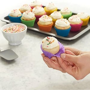 Wave Shape Cup-Cake Baking Silicon Cup - Lavender