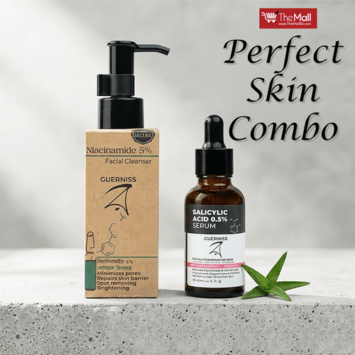 Guerniss Raw Niacinamide 5% Facial Cleanser 100ml With Guerniss Raw Salicylic Acid 0.5% Serum 30ml Combo