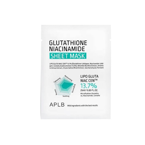 APLB Glutathione Niacinamide Sheet Mask 25ml •