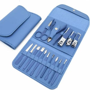 Sweet Beauty 16 Pcs Professional Nail Tools - Dark Pastel Blue
