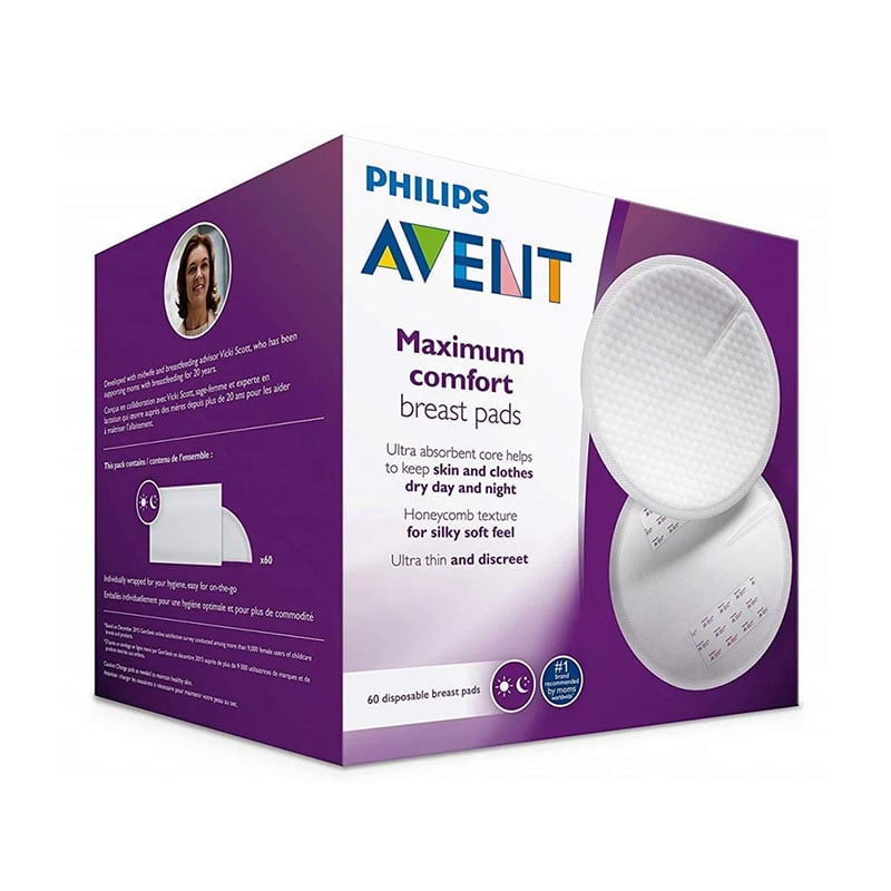 Philips Avent Ultra Comfort and Confidence Disposable Breast Pads - 60 Pads