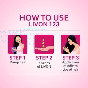 Livon Anti Frizz Hair Serum for All hair Type 100ml  •
