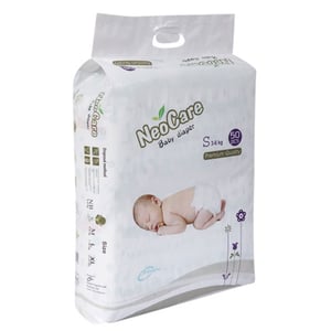 NeoCare Premium Quality Belt System Baby Diaper S Size (3-6kg) 50pcs