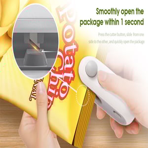 2 In 1 Portable Sealing With Cutter Machine - Blue