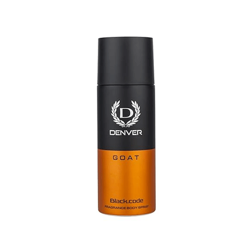 Denver Black Code Deodorant Body Spray 150ml - Goat •