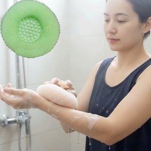 Exfoliating Sponge Shower Loofah - Bright Green