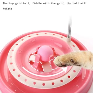 Multilayer Turntable With Spring Mouse Cat Toy  (20214)