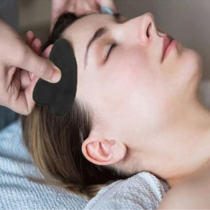 Daily Facial Massage Roller With Gua Sha - Black